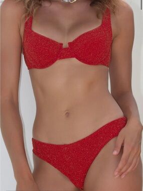 Vetchy | NWT LAGUNA BIKINI RED LUREX SET